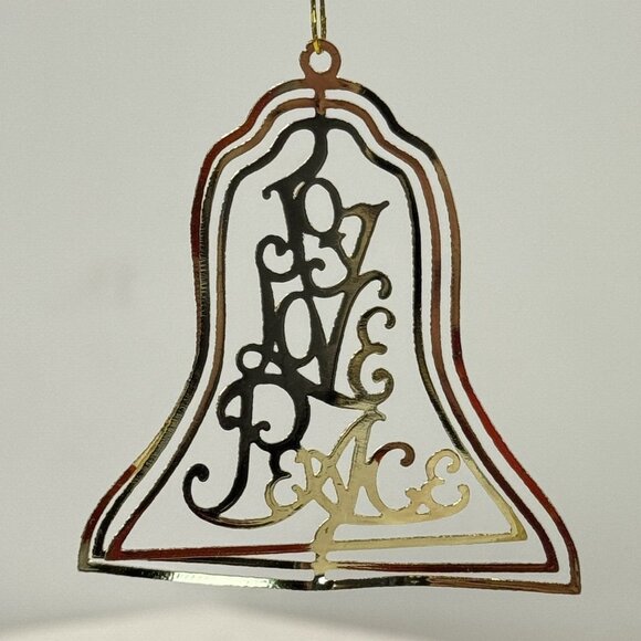 Vintage 12-Piece Brass Christmas Ornament Set Intricate 3-D Cutout Dimensional - Picture 5 of 15